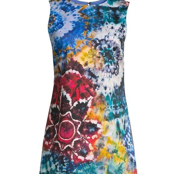 ***Designer*** Alicia Olivia Tie Dye Kaleidoscope mini dress designer| Luxury - Picture 13 of 14